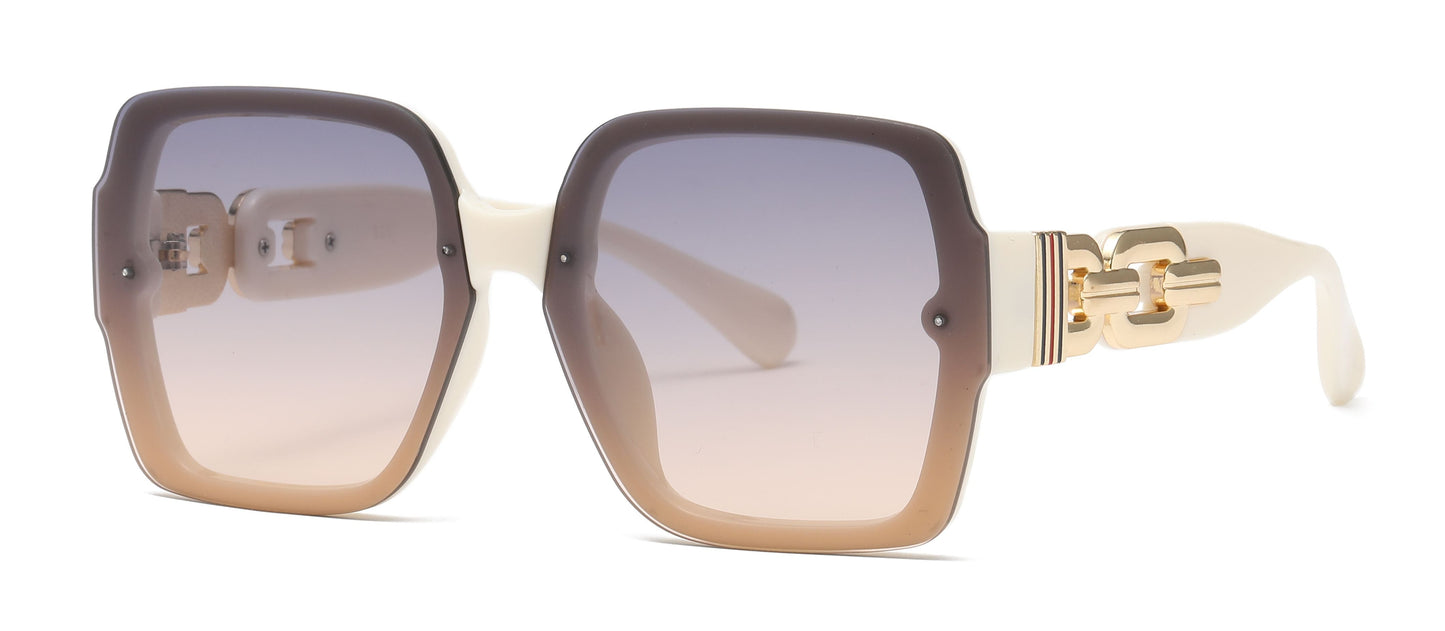 DS-5251 - Lentes sin montura con diseño cuadrado y marco plástico delgado