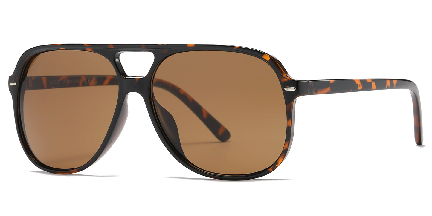 DS-8033 - Lentes Flat Top de plástico con estilo de moda elegante