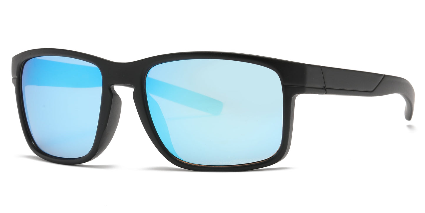 DS-6830 - Lentes deportivos con puente tipo keyhole y diseño cuadrado masculino