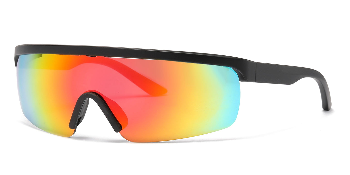 DS-2682 - Lentes de sol tipo escudo de una sola pieza con armazón plástico