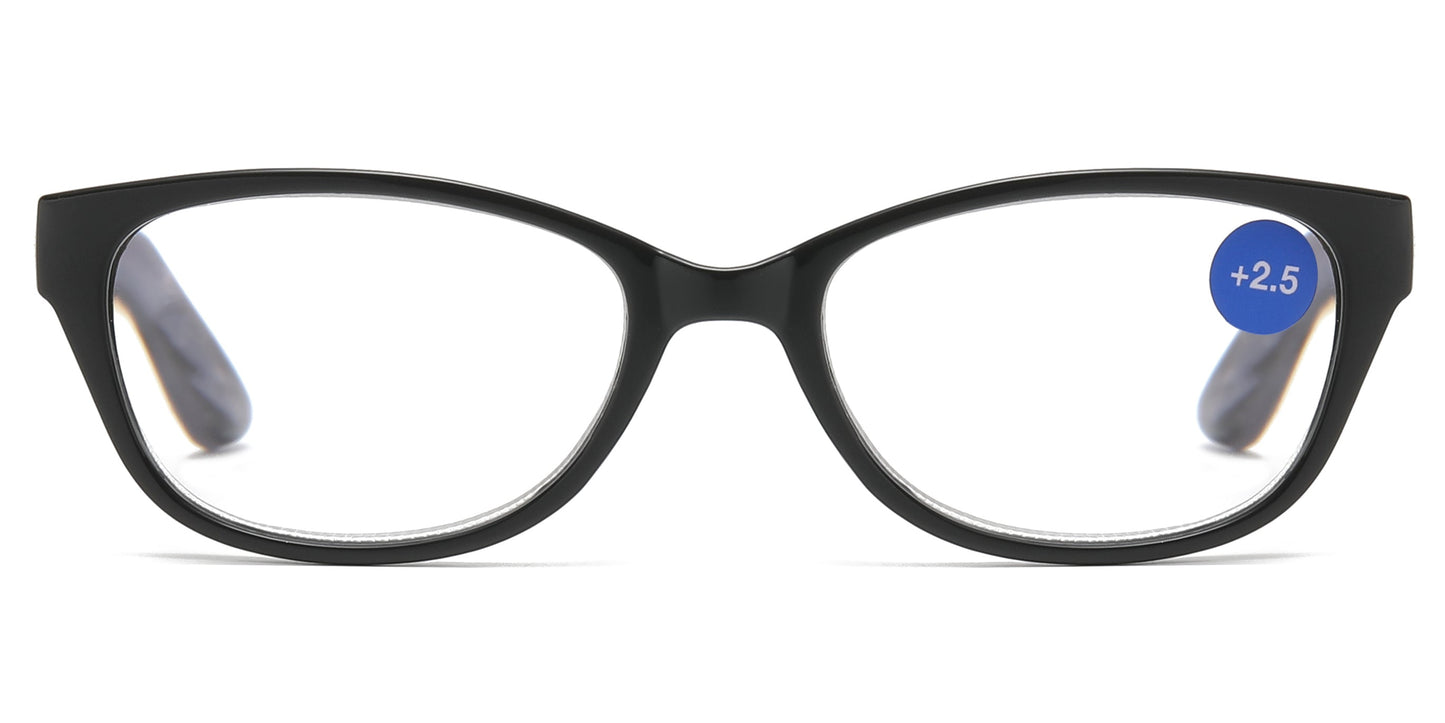 DS-RS 1274 - Lentes de lectura ovalados con armazón plástico clásico
