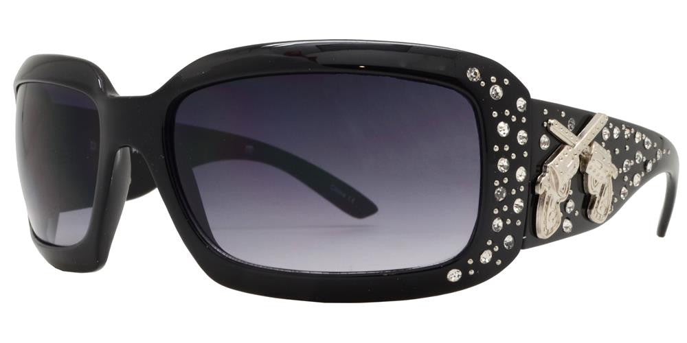 DS-7673 - Lentes rectangulares gruesos con doble adorno metálico en varillas