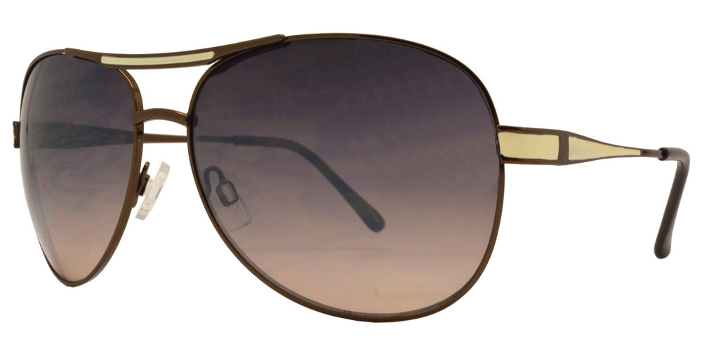 DS-OX 2831 - Lentes estilo Aviador metálicos clásicos con barra superior