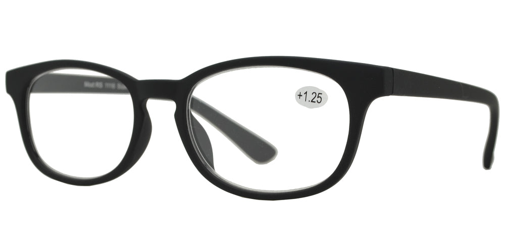 DS-RS 1116 - Lentes de lectura redondos Horn Rimmed con puente tipo Keyhole
