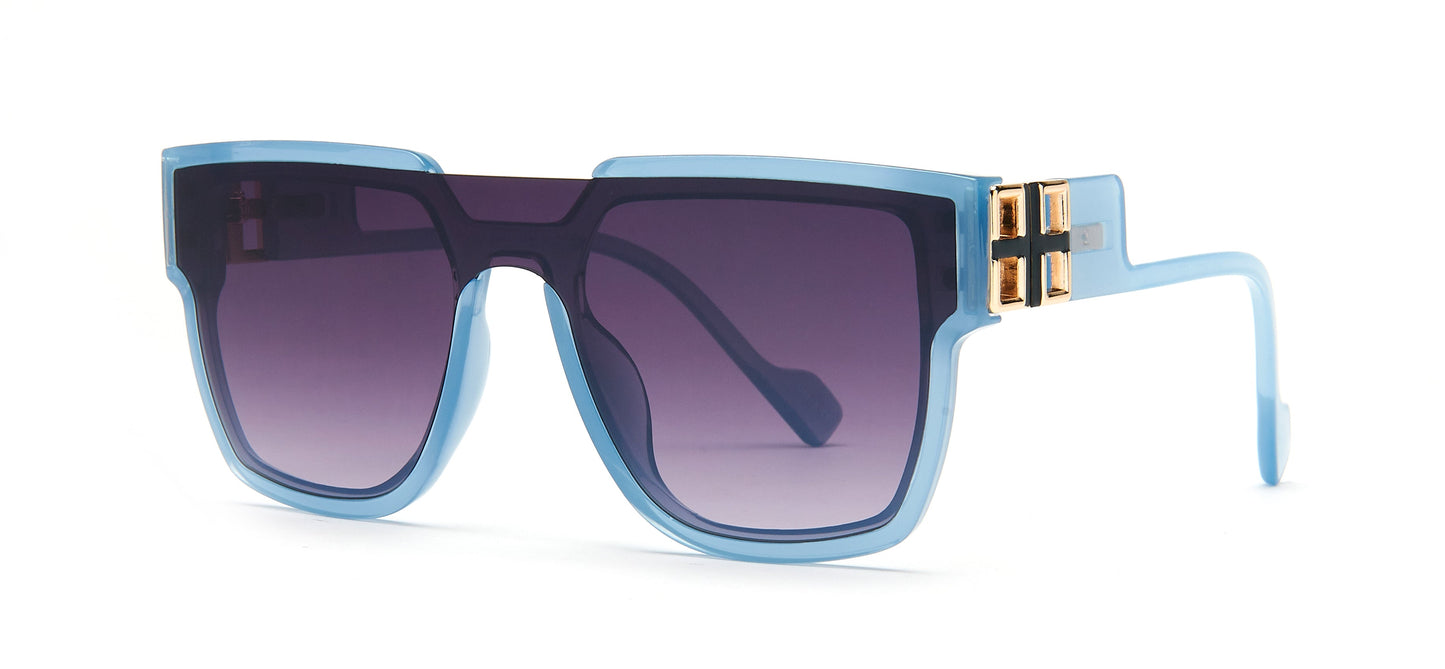 DS-8138 - Lentes sin montura con lente de una sola pieza y marco plástico