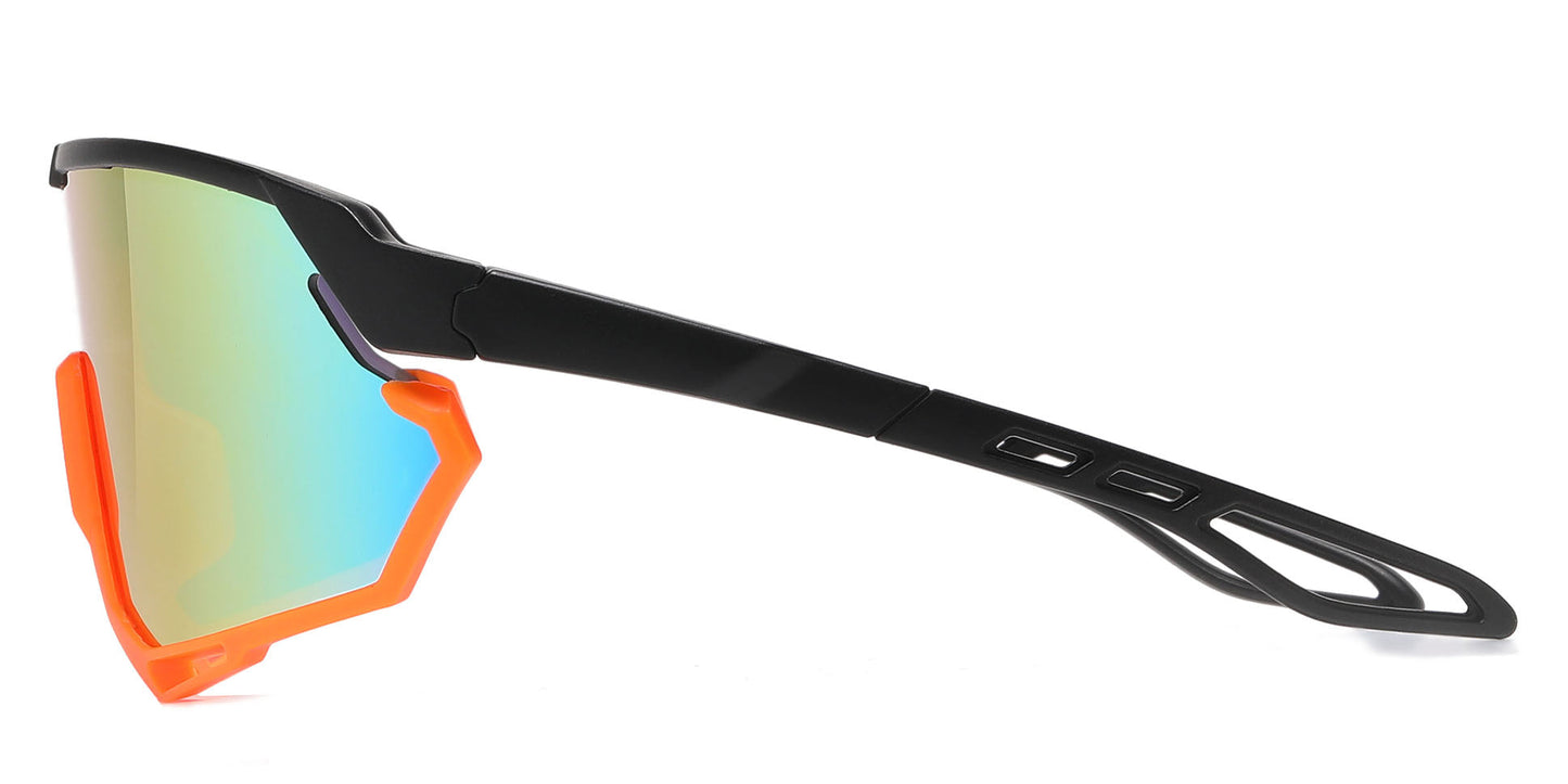 DS-4589 - Lentes deportivos para niños con lente tipo escudo de una sola pieza y marco plástico