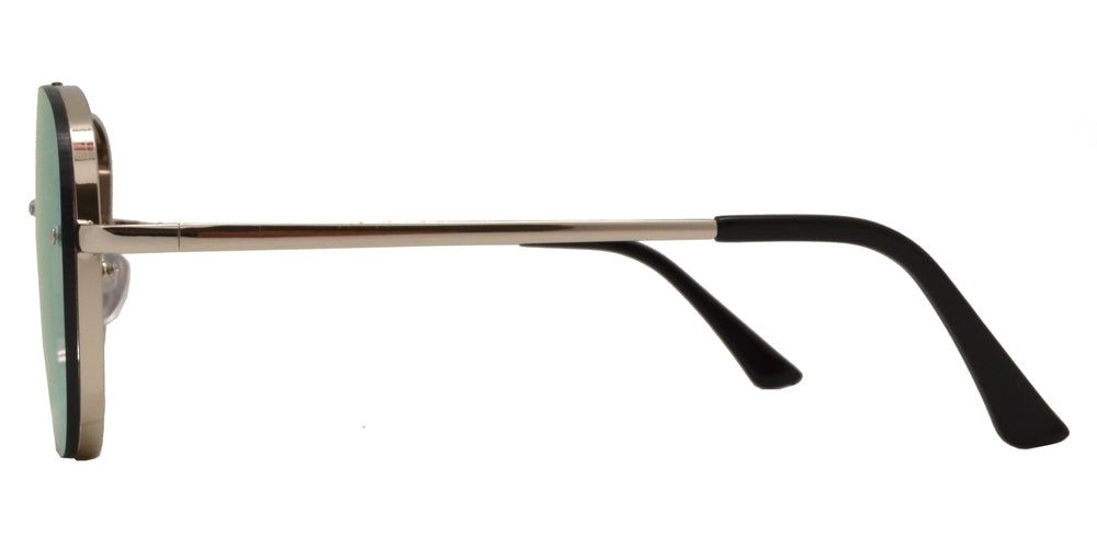 DS-8687 - Lentes estilo Aviador sin montura con lente espejo de color y diseño clásico