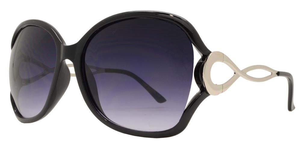 DS-7567 - Lentes de sol estilo mariposa con varillas metálicas decorativas