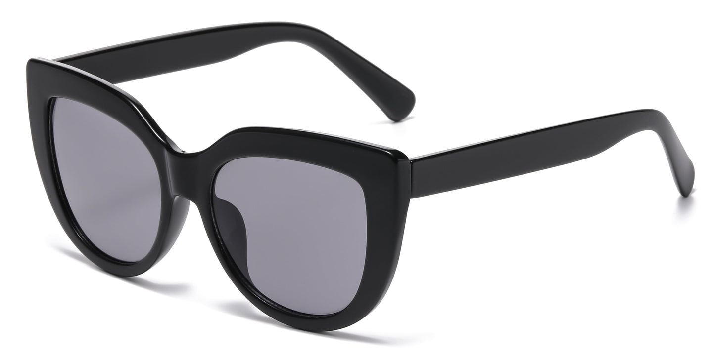 DS-2690 - Lentes de sol grandes estilo Cat Eye para mujer con marco plástico