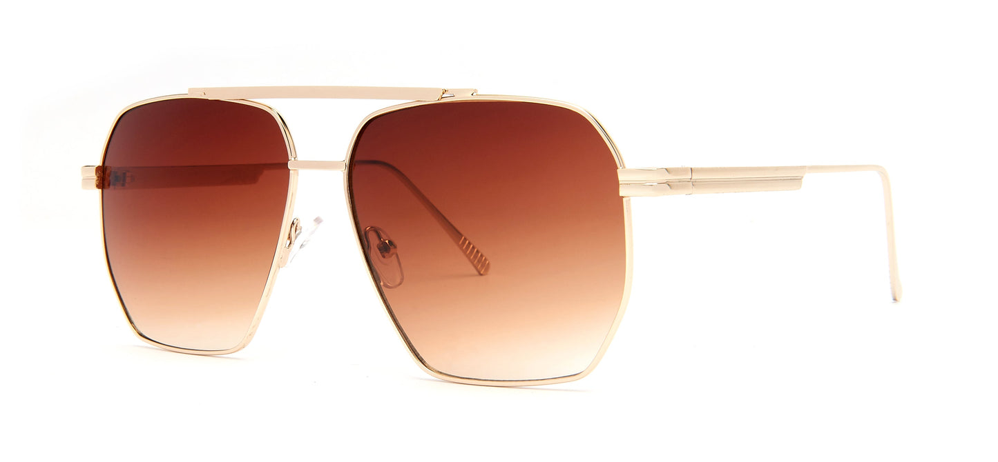 DS-7022 - Lentes metálicos con diseño Flat Top moderno