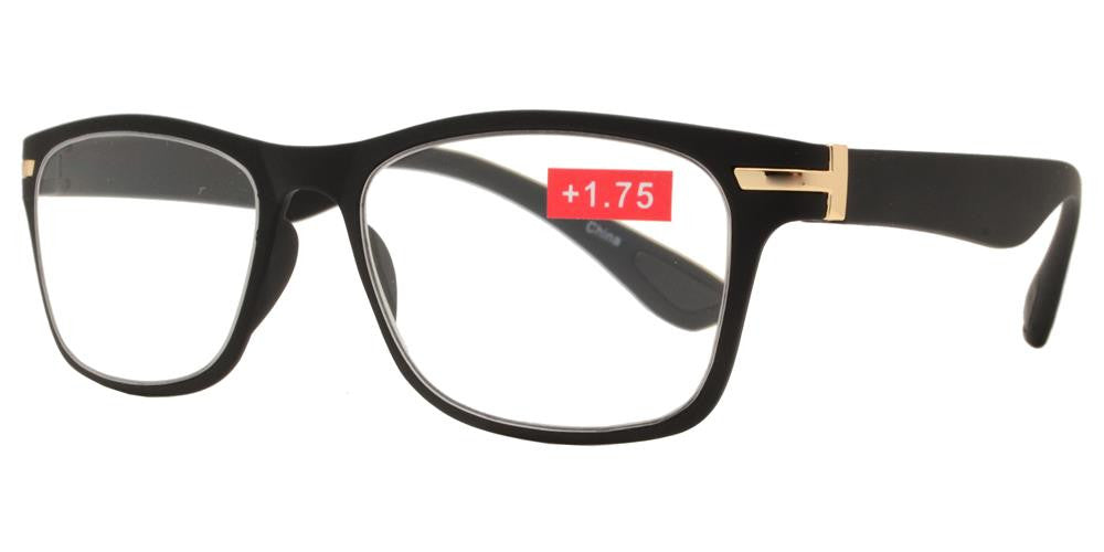 DS-RS 1196 - Lentes de lectura clásicos estilo Horn Rimmed en plástico con detalles metálicos