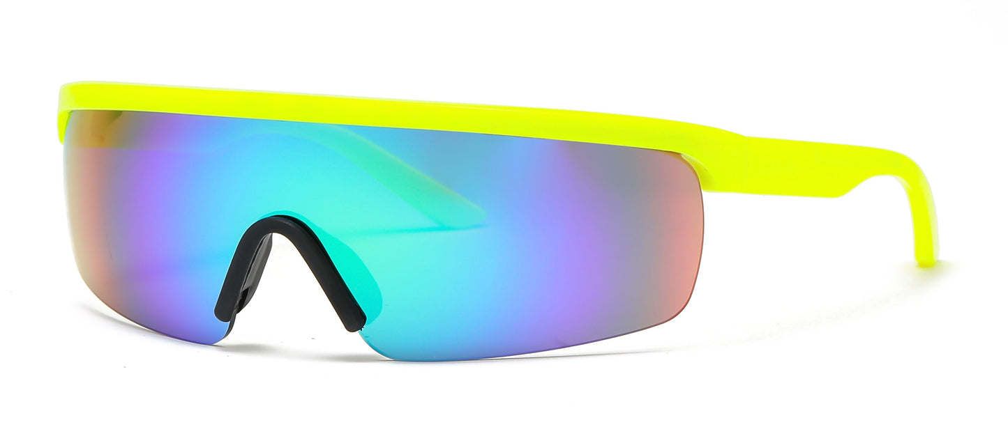 DS-2682 - Lentes de sol tipo escudo de una sola pieza con armazón plástico