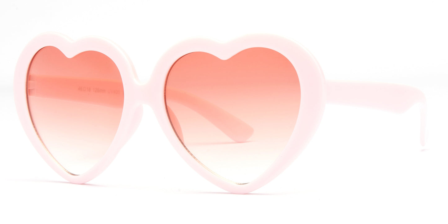 DS-4581 - Lentes de sol para niños con forma de corazón y marco plástico divertido