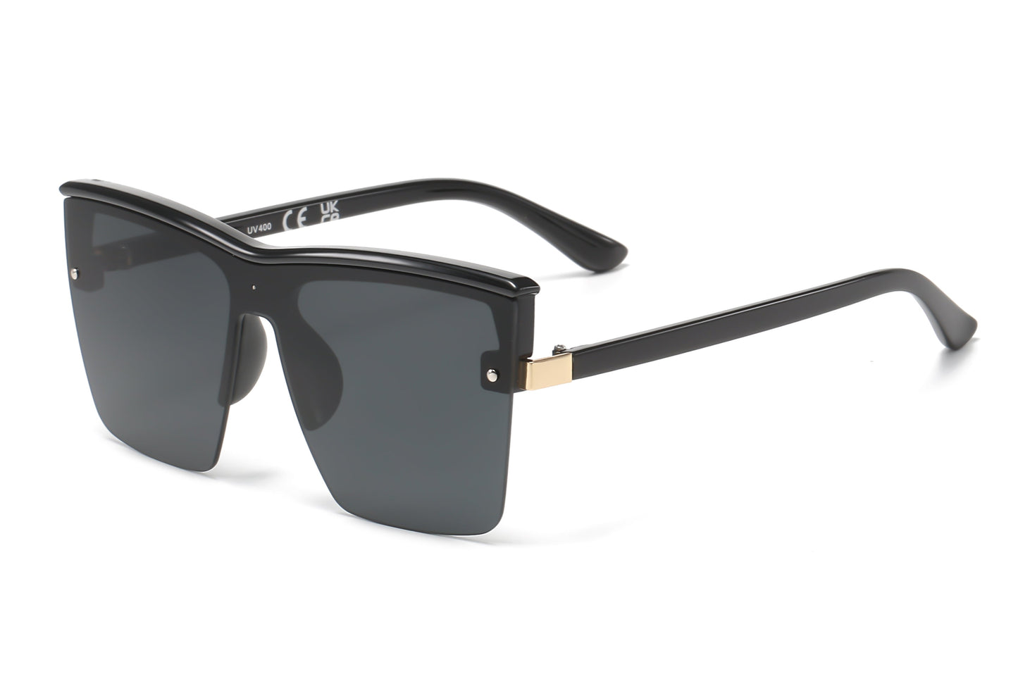 DS-8030 - Lentes de sol de estilo cuadrado de una sola pieza y estilo minimalista