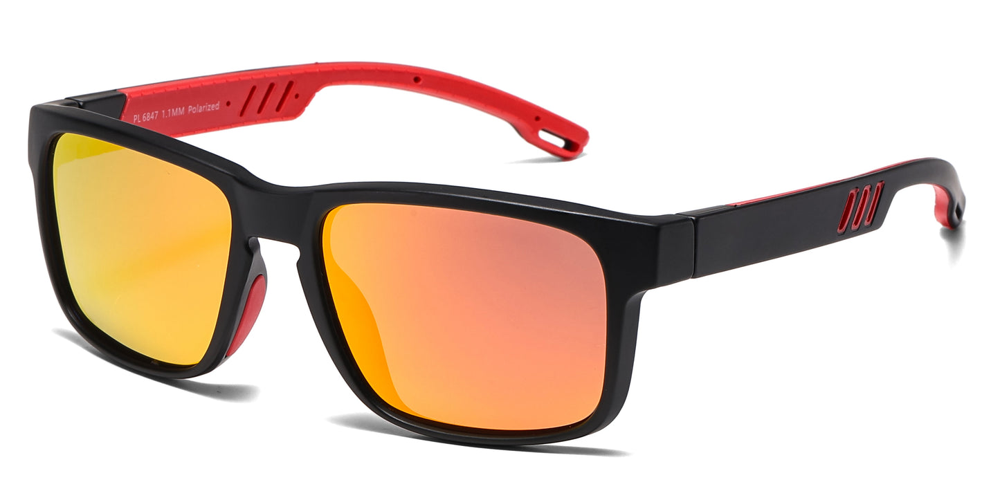 DS-6847 - Lentes deportivos con puente tipo keyhole y marco plástico estilizado