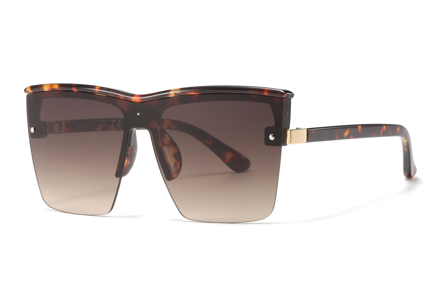 DS-8030 - Lentes de sol de estilo cuadrado de una sola pieza y estilo minimalista