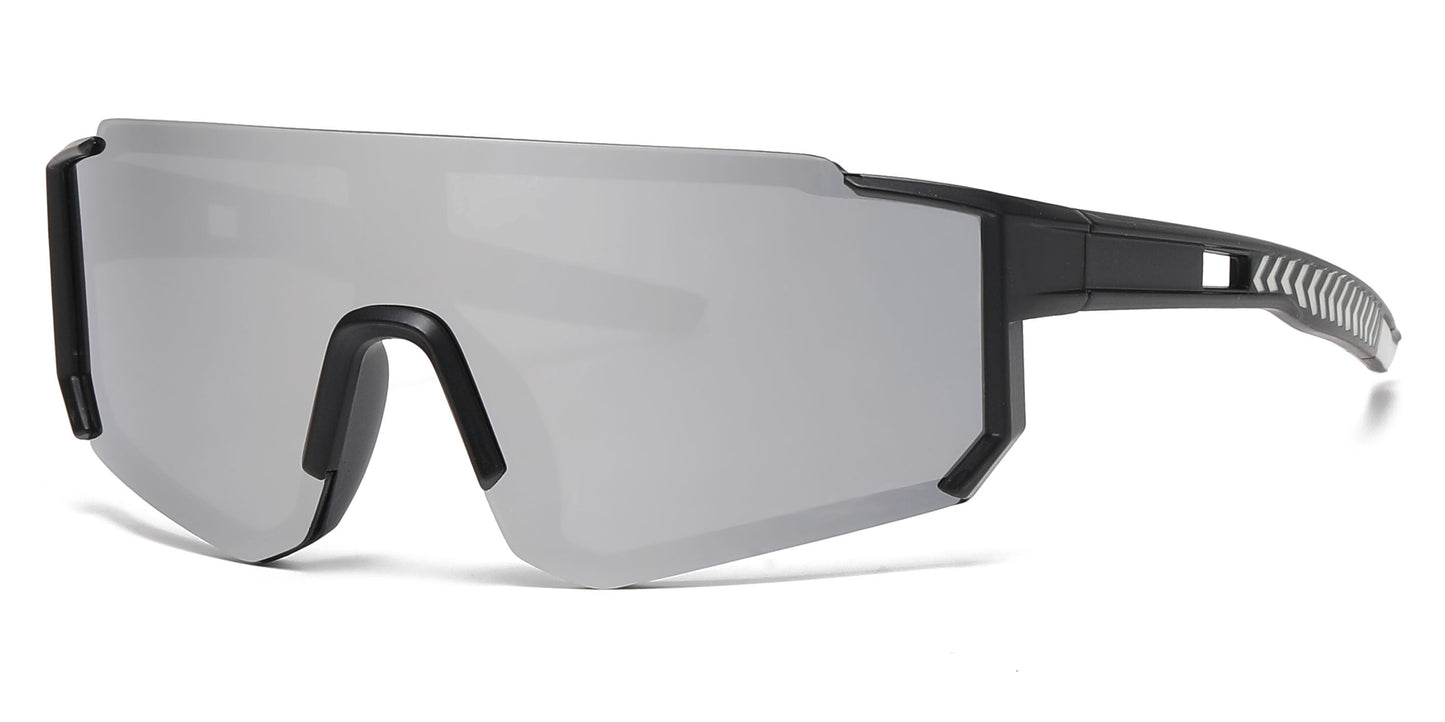 DS-4591 - Lentes infantiles con diseño de media montura y lente espejo tipo escudo