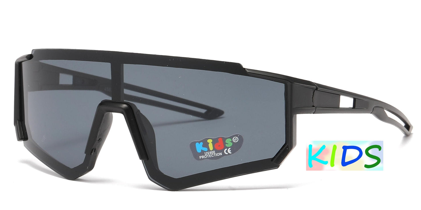 DS-4583 - Lentes deportivos para niños tipo escudo con mica espejo de color