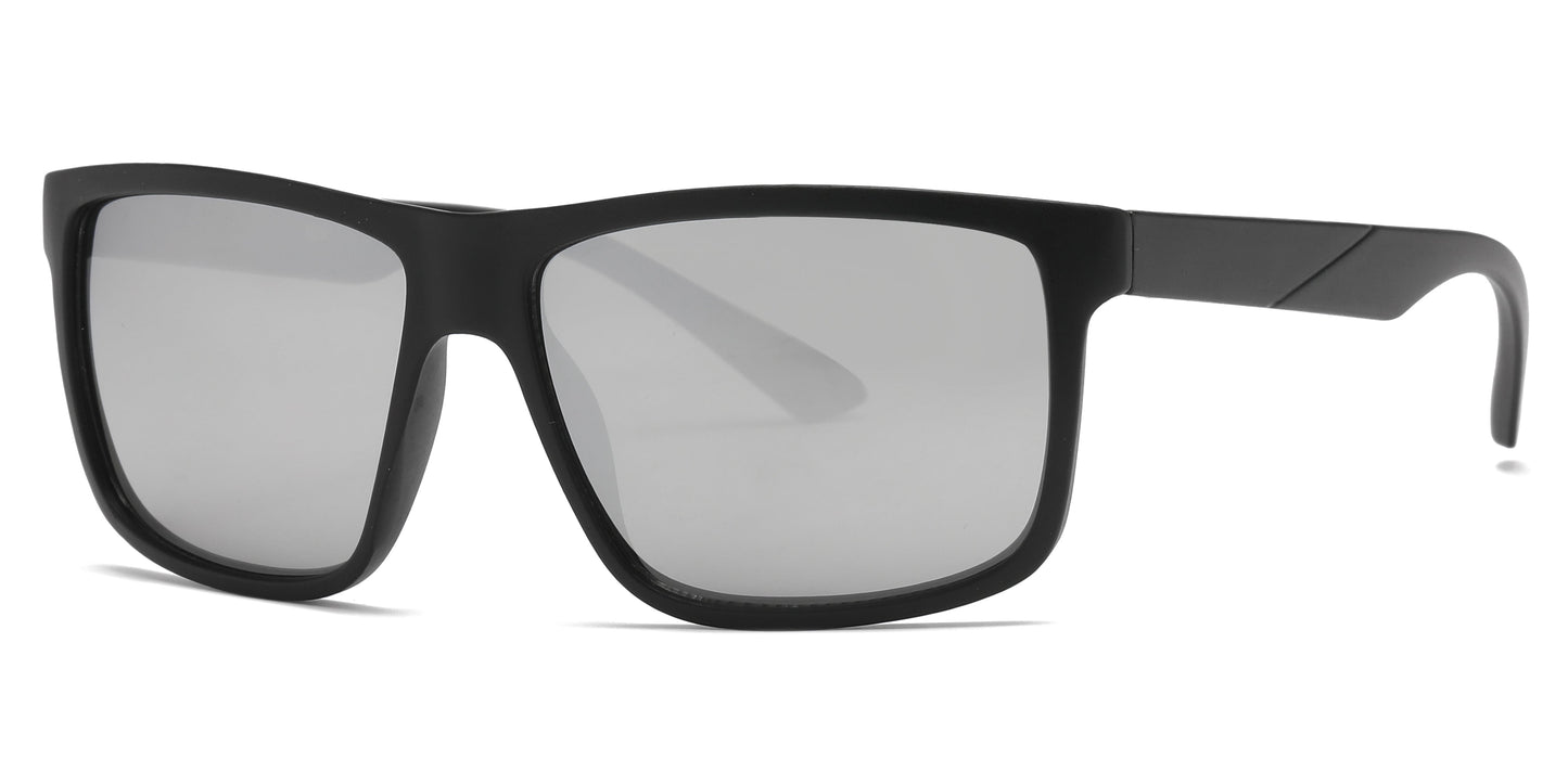 DS-6829 - Lentes deportivos clásicos con diseño cuadrado y armazón plástico