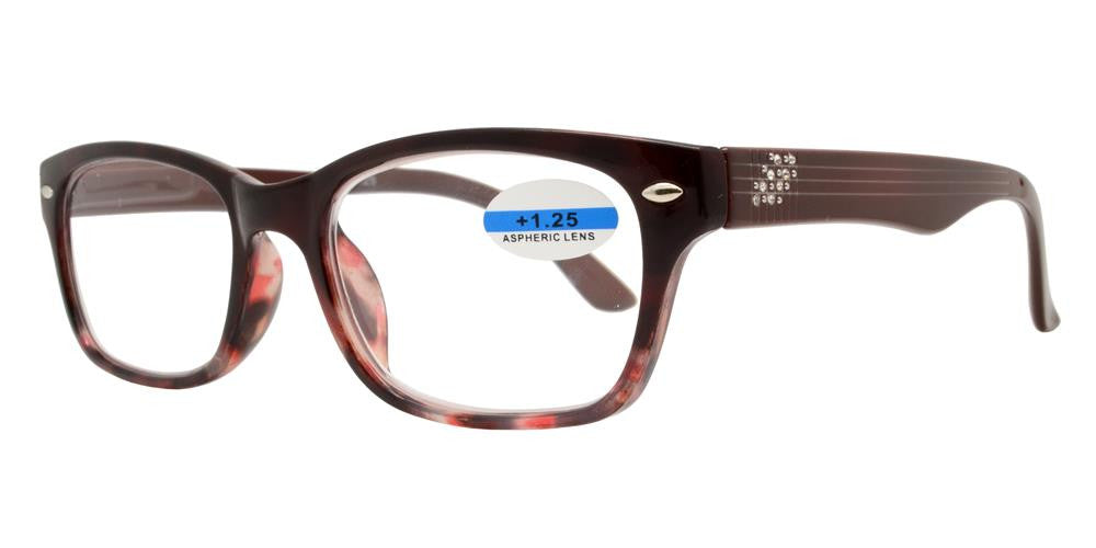 DS-RS 1158 - Lentes de lectura de plástico con detalles en pedrería