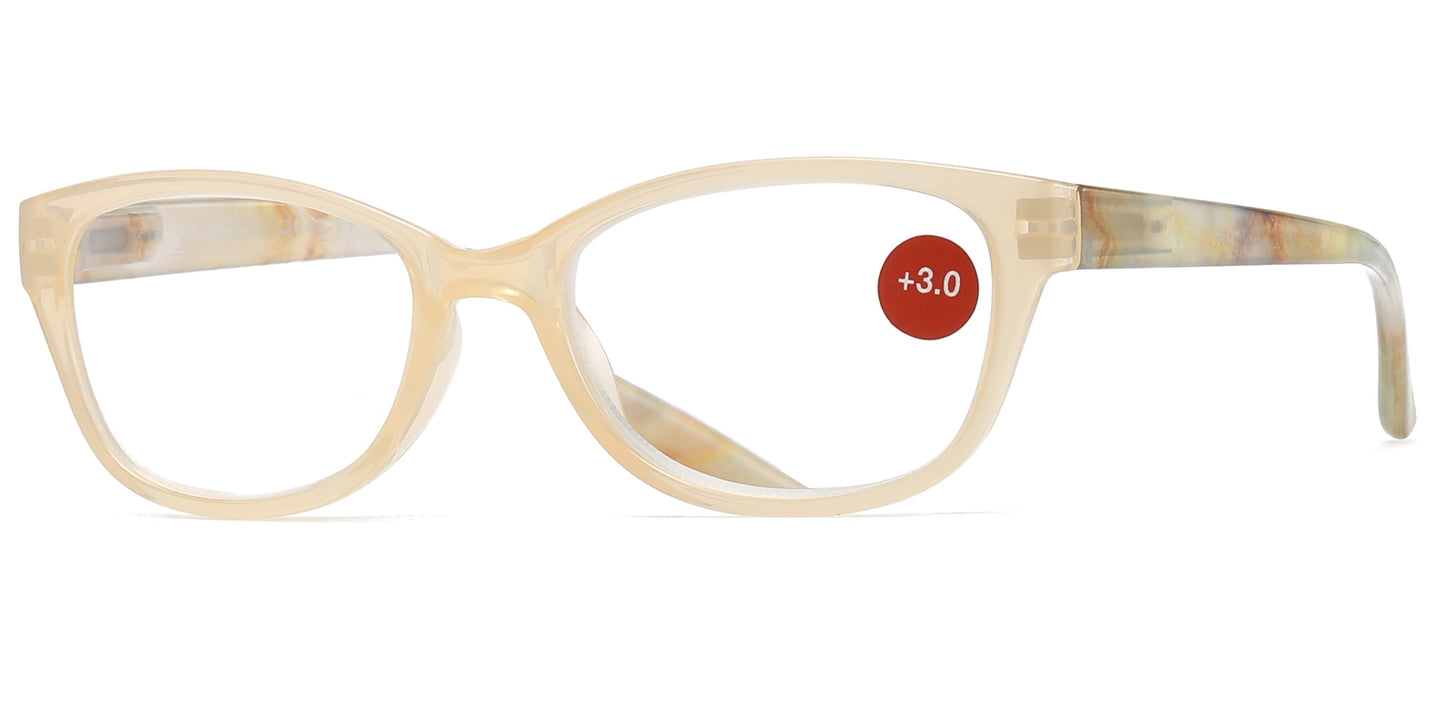 DS-RS 1274 - Lentes de lectura ovalados con armazón plástico clásico