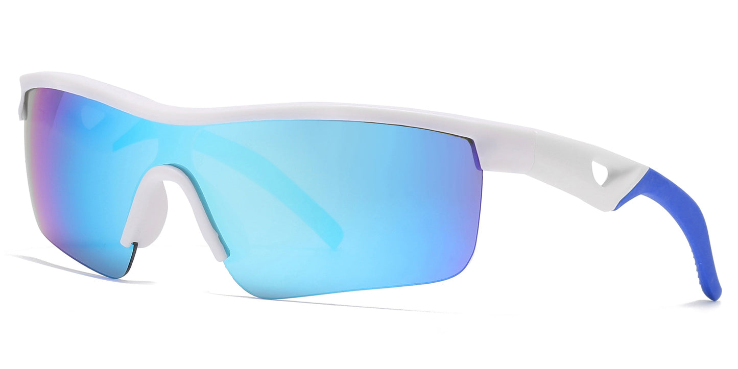 DS-4593 - Lentes deportivos para niños de media montura con mica tipo escudo