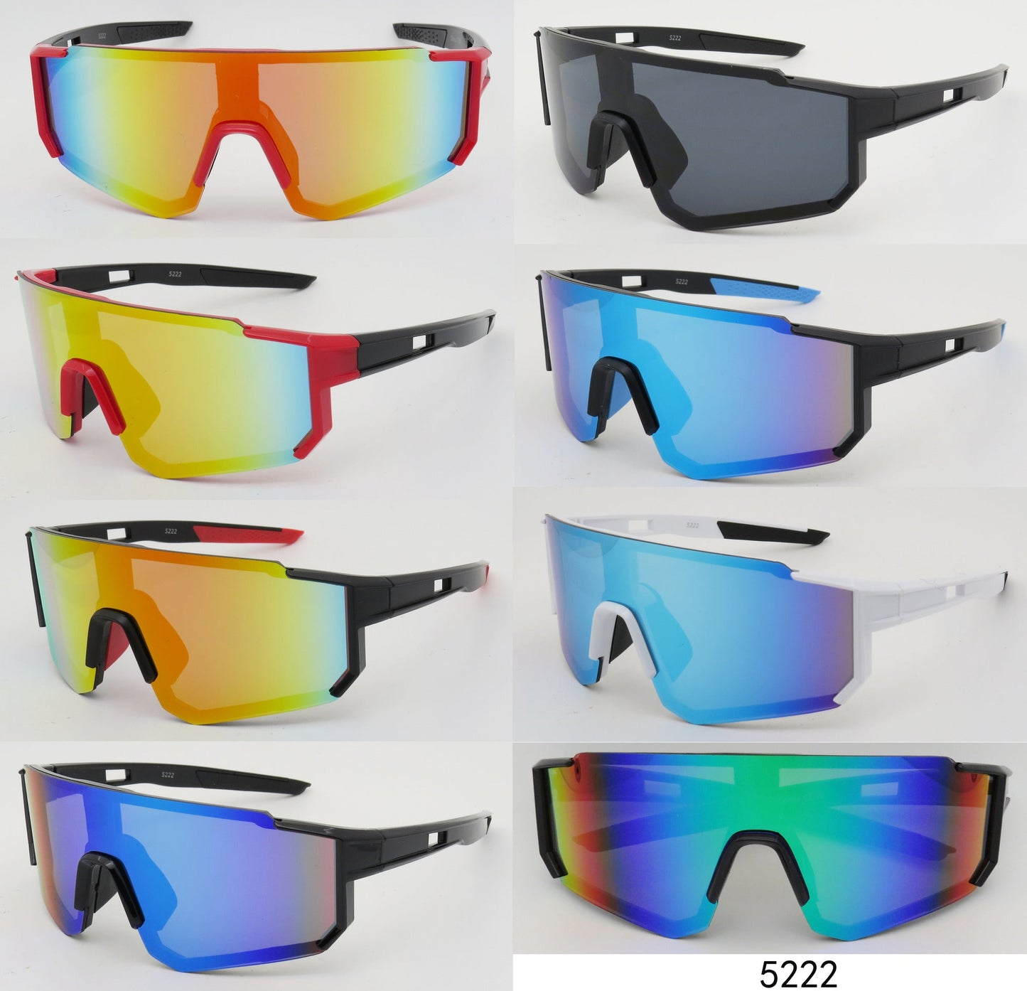 DS-5222 - Lentes deportivos una sola pieza con diseño curvo aerodinámico