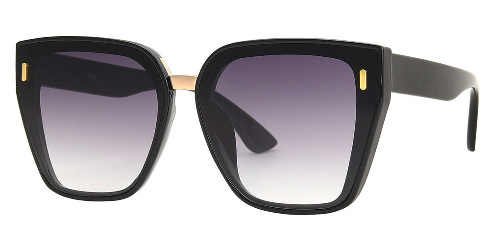DS-8787 - Lentes de sol de plástico con mica plana y diseño contemporáneo