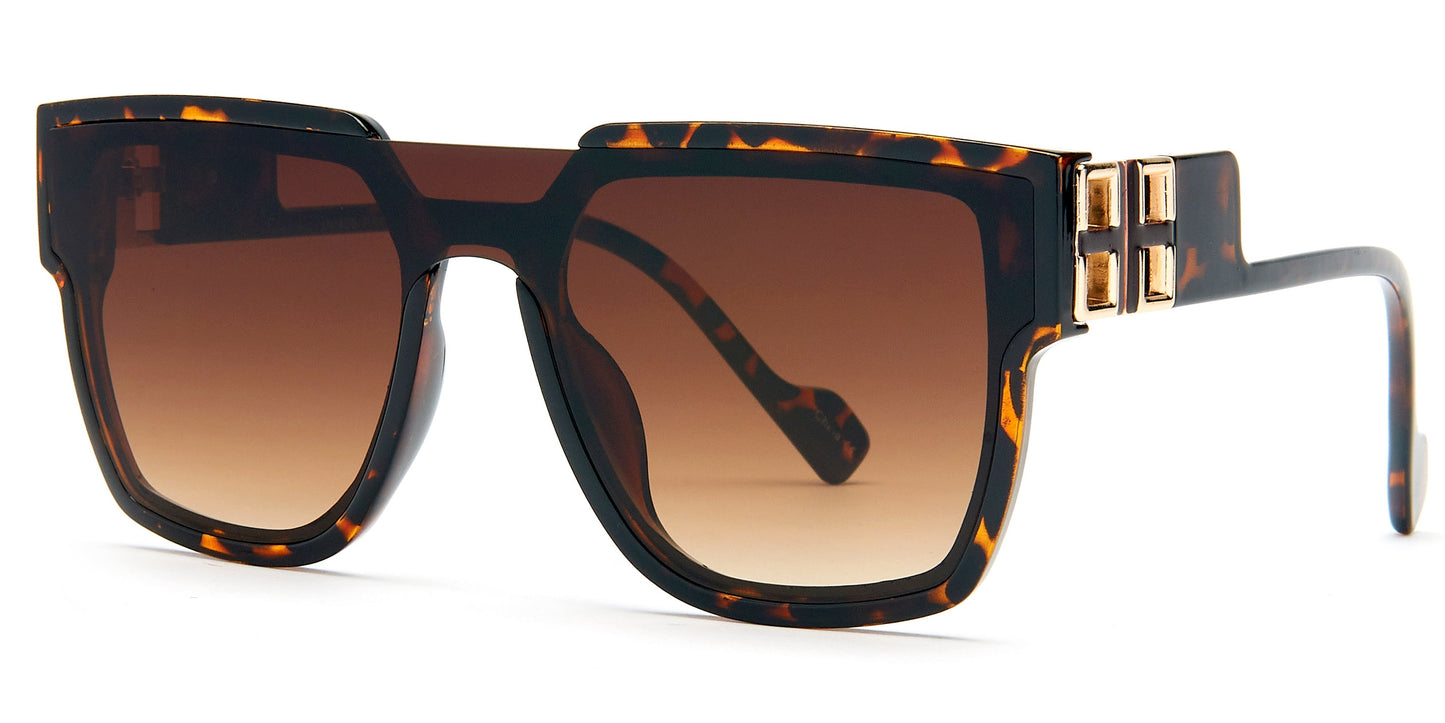 DS-8138 - Lentes sin montura con lente de una sola pieza y marco plástico