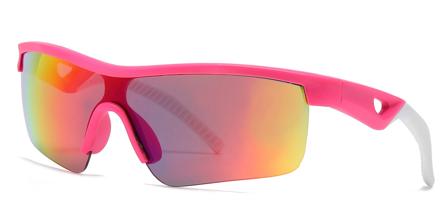 DS-4593 - Lentes deportivos para niños de media montura con mica tipo escudo
