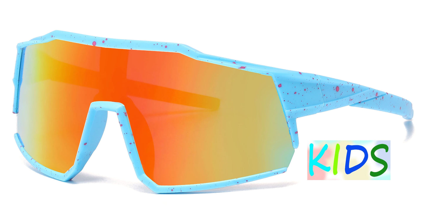 DS-4908 - Lentes para niños con diseño deportivo y mica tipo escudo