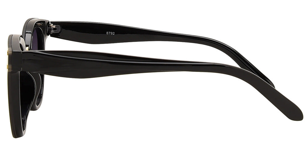 DS-8792 - Lentes de sol de plástico con diseño clásico redondos