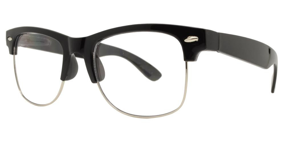 DS-7583 N - Lentes retro Horn Rimmed con mica transparente