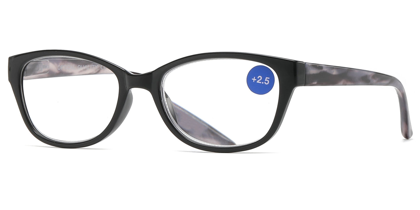 DS-RS 1274 - Lentes de lectura ovalados con armazón plástico clásico