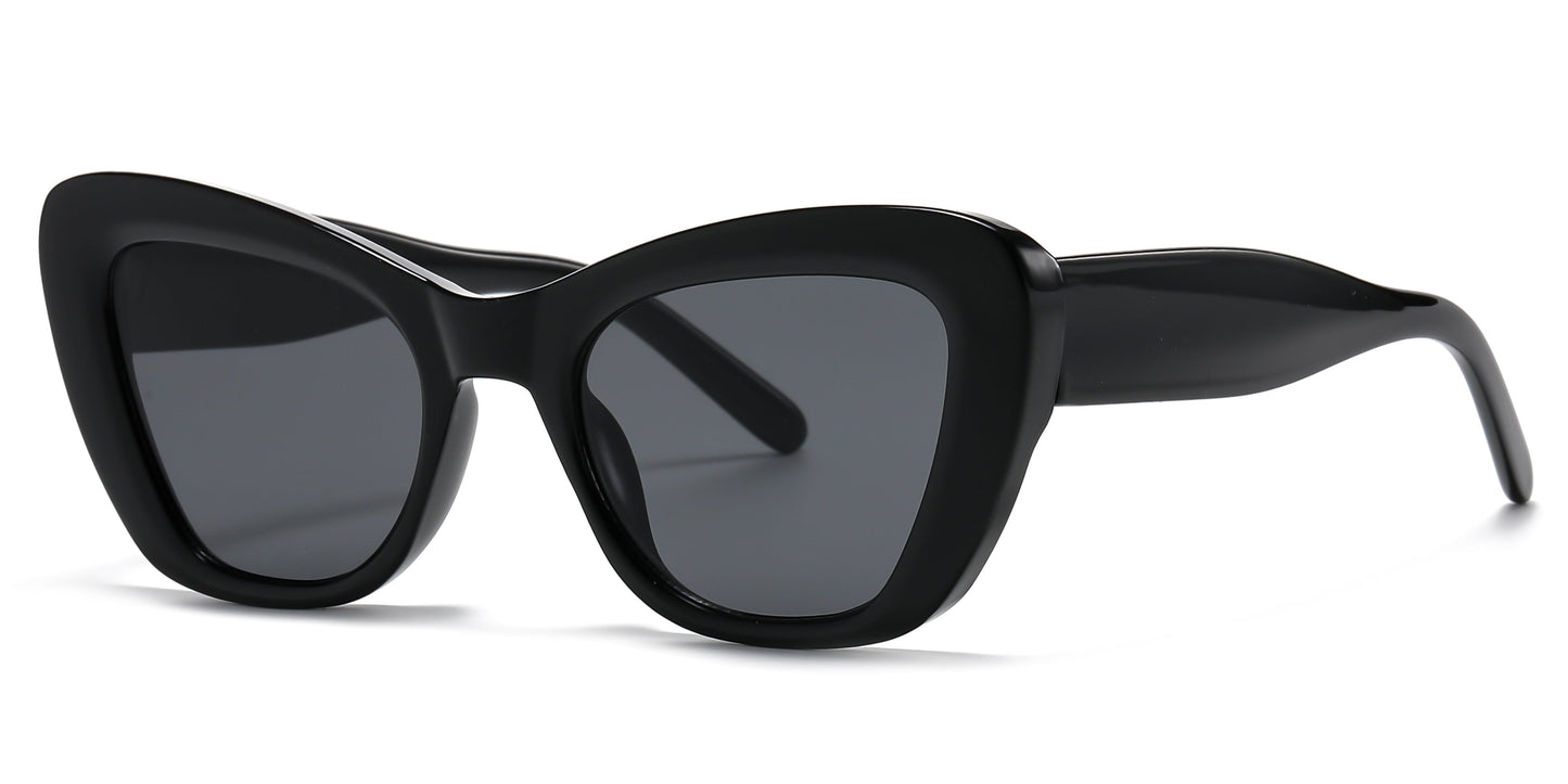 DS-2686 - Lentes de sol estilo Cat Eye para mujer con marco plástico