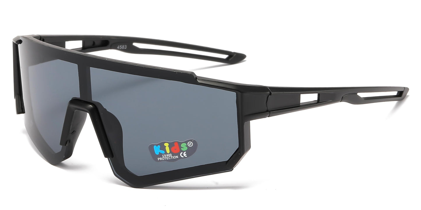 DS-4583 - Lentes deportivos para niños tipo escudo con mica espejo de color