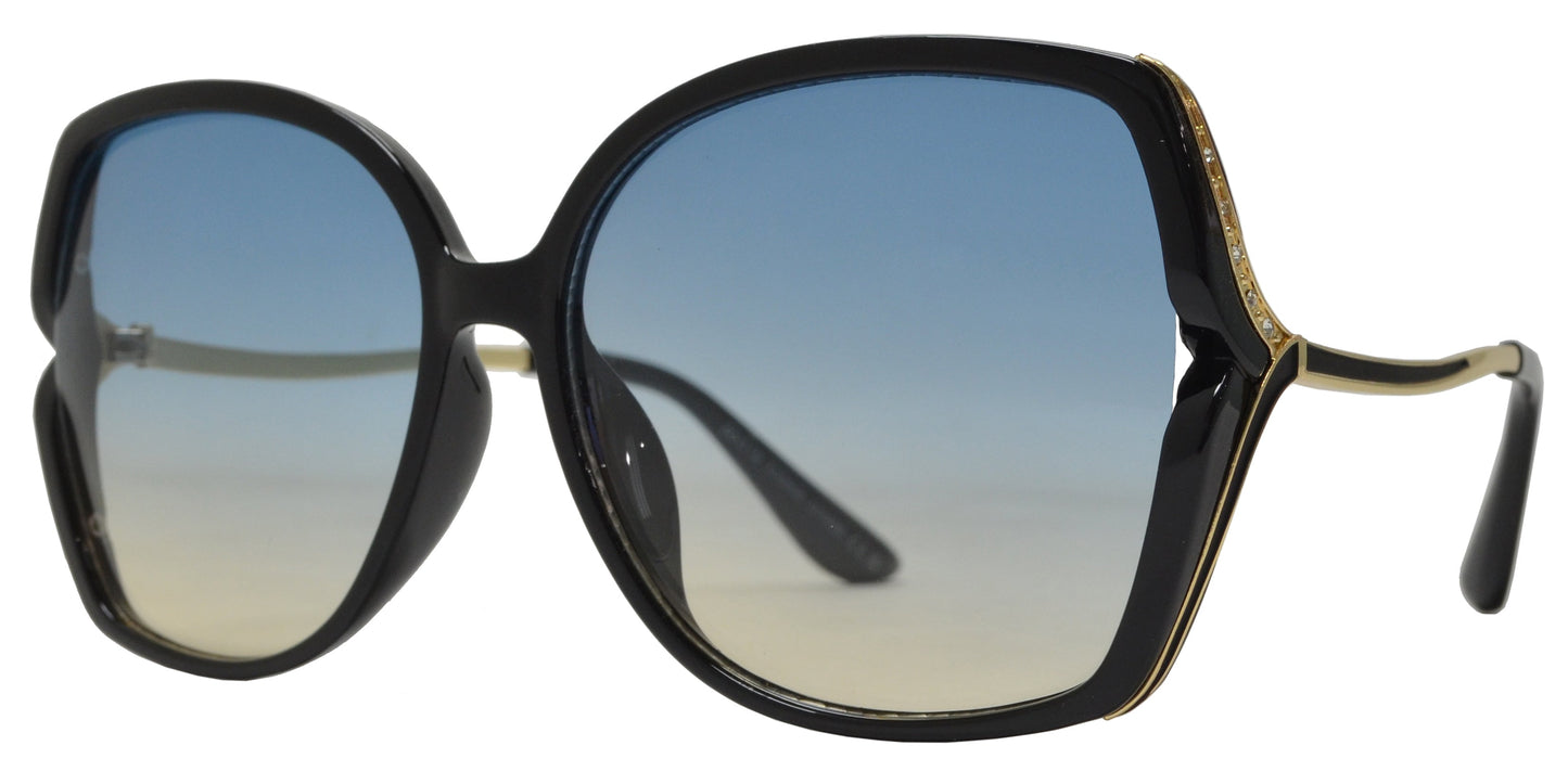 DS-8013 - Lentes plásticos con decorado de piedras brillantes