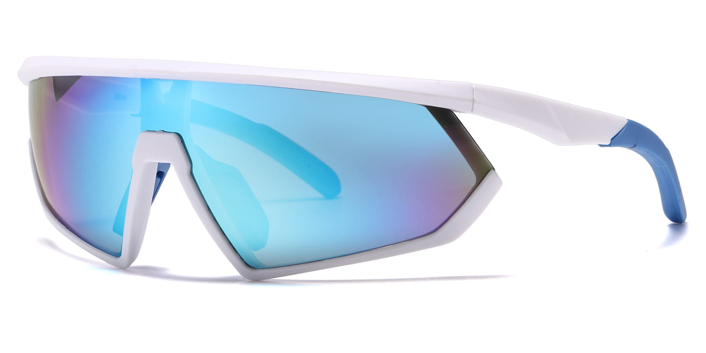 DS-6848 - Lentes tipo escudo de una sola pieza con marco plástico