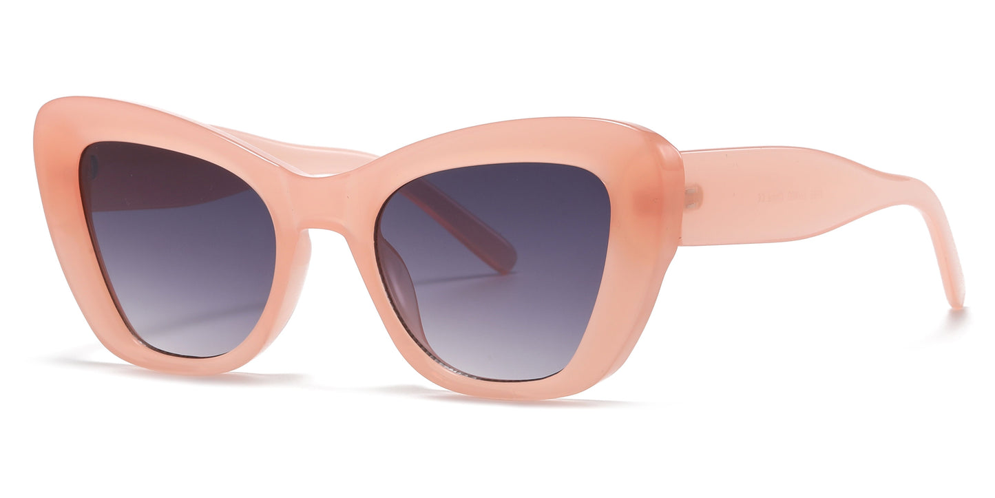 DS-2686 - Lentes de sol estilo Cat Eye para mujer con marco plástico