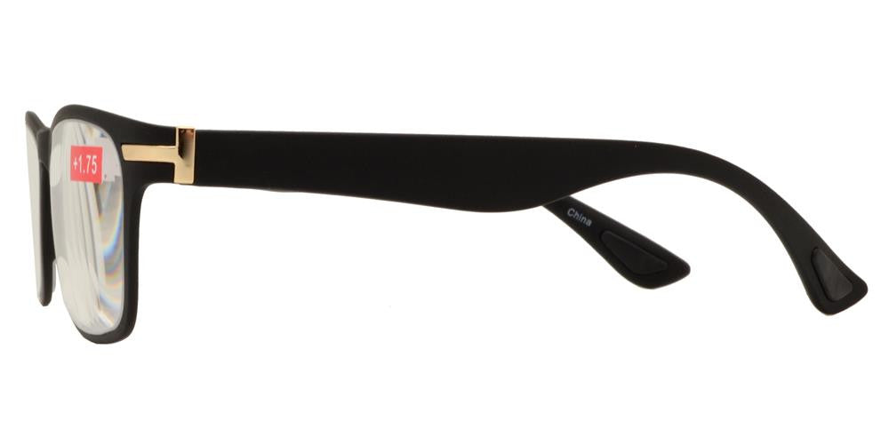 DS-RS 1196 - Lentes de lectura clásicos estilo Horn Rimmed en plástico con detalles metálicos
