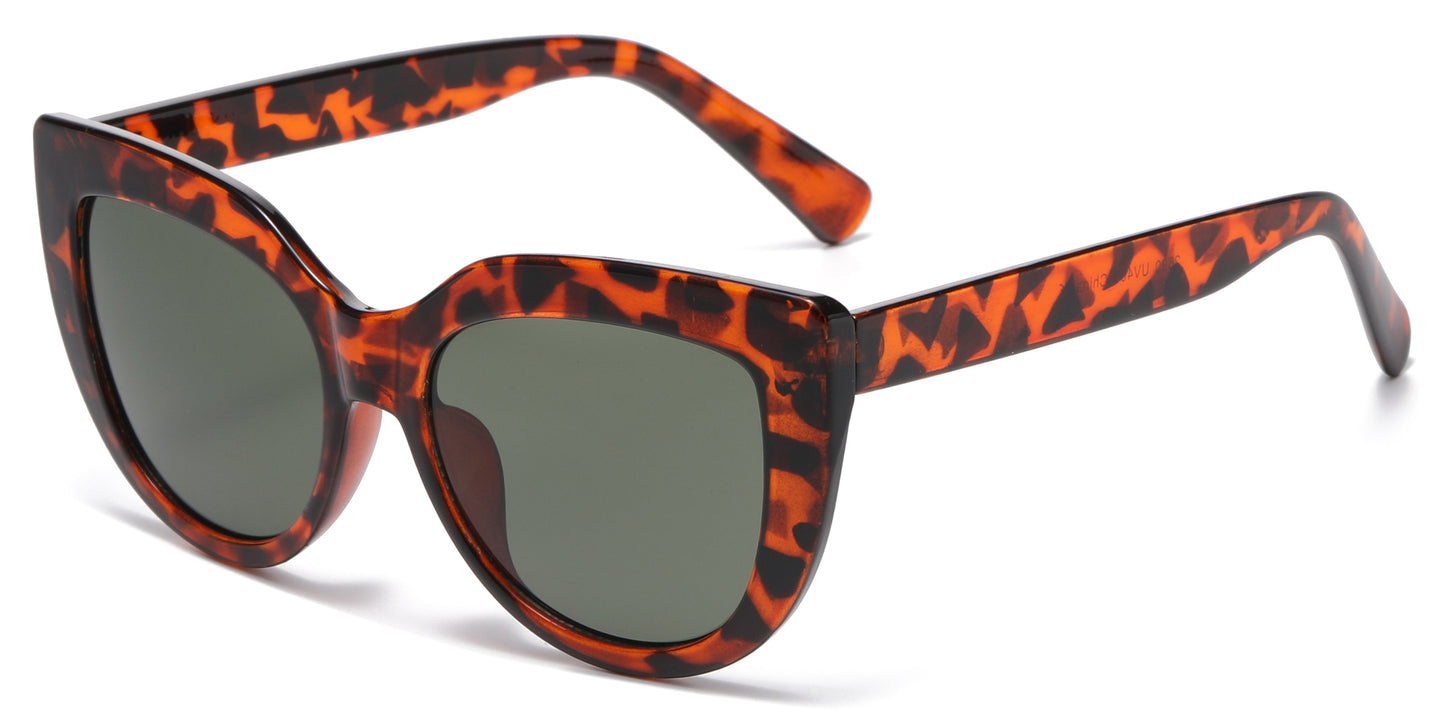 DS-2690 - Lentes de sol grandes estilo Cat Eye para mujer con marco plástico