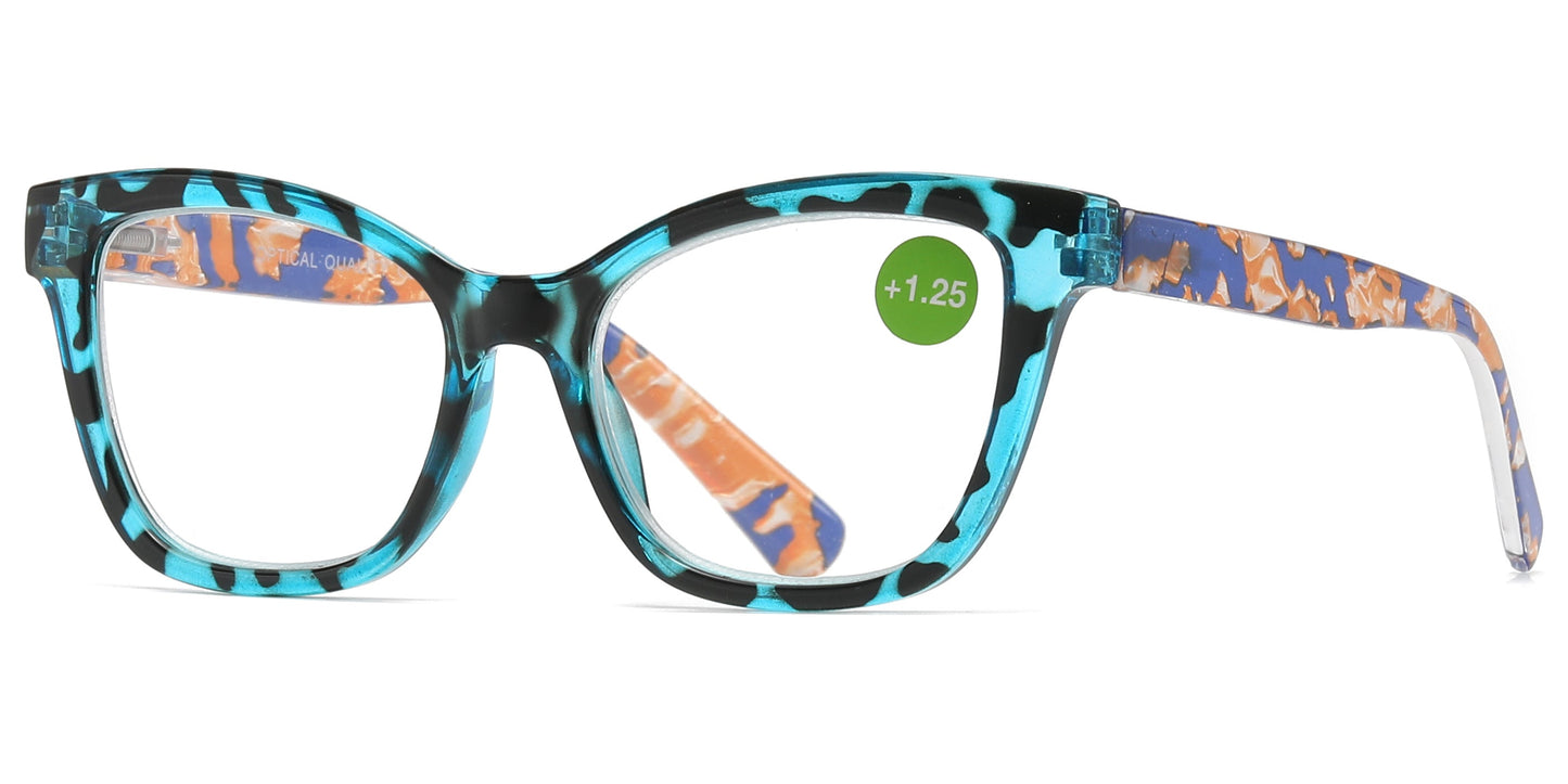 DS-RS 1277 - Lentes de lectura Cat Eye con armazón elegante de plástico