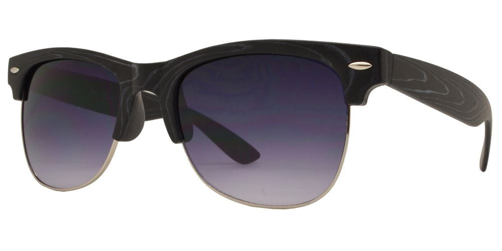 DS-7912 - Lentes de sol media montura estilo Horn Rimmed con acabado efecto madera