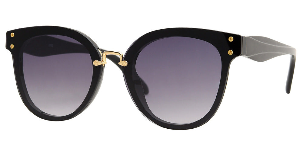 DS-8792 - Lentes de sol de plástico con diseño clásico redondos
