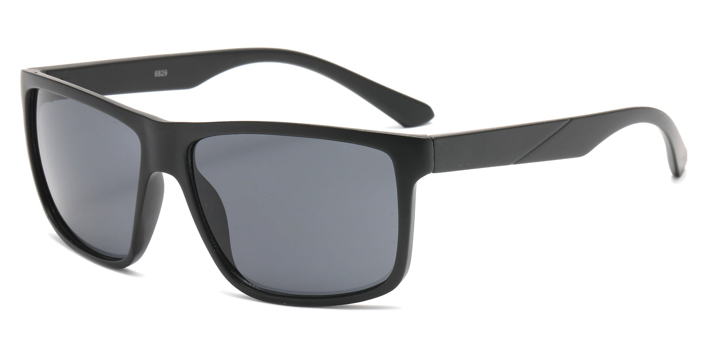 DS-6829 - Lentes deportivos clásicos con diseño cuadrado y armazón plástico