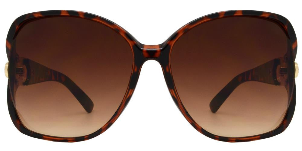 DS-8339 - Lentes fashion grandes para mujer con varillas decoradas con anillos