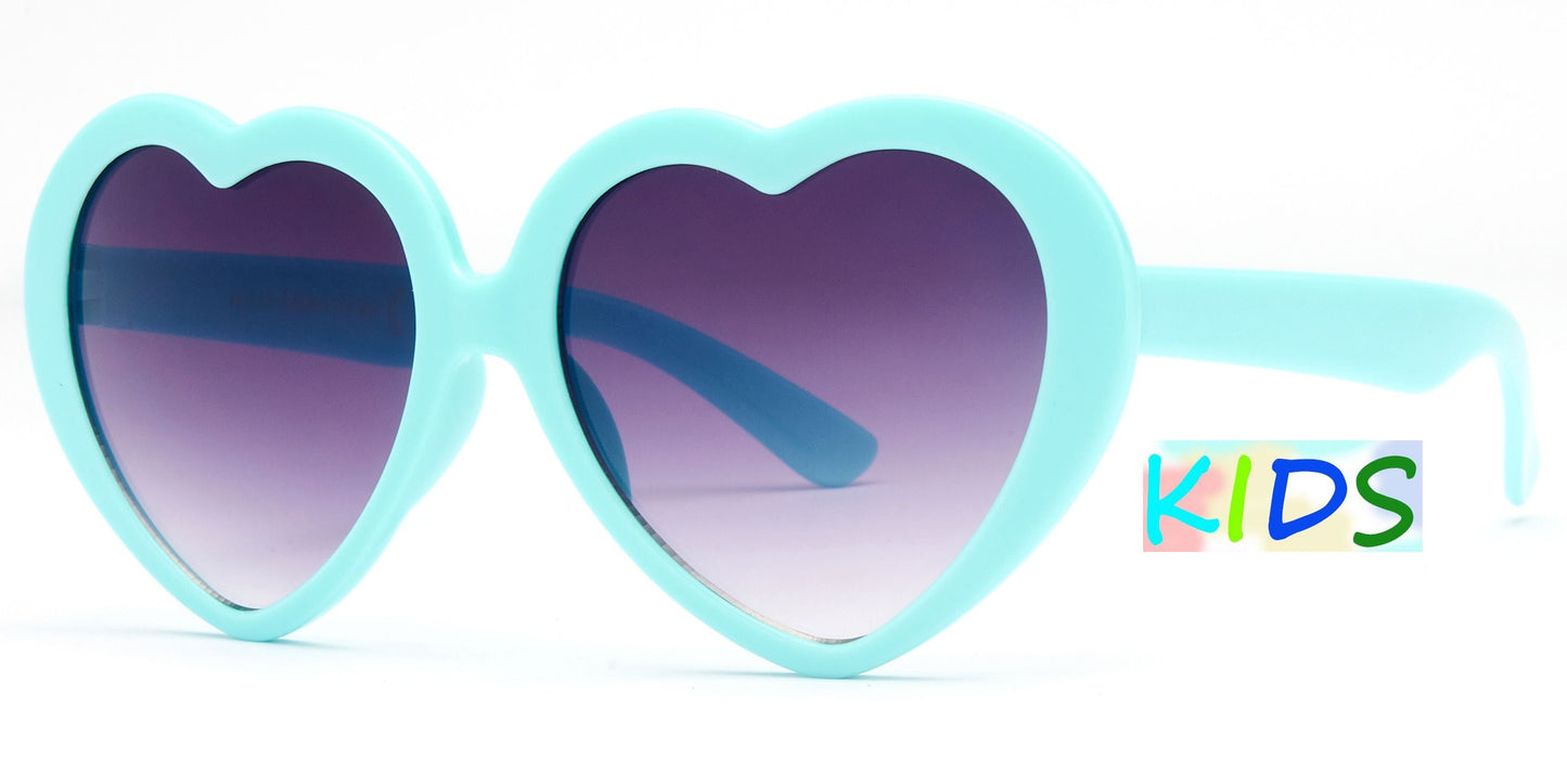 DS-4581 - Lentes de sol para niños con forma de corazón y marco plástico divertido