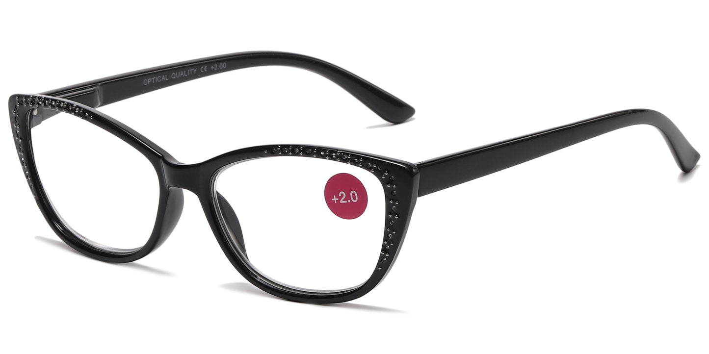 DS-RS 1240 - Lentes de lectura estilo cat eye de plástico