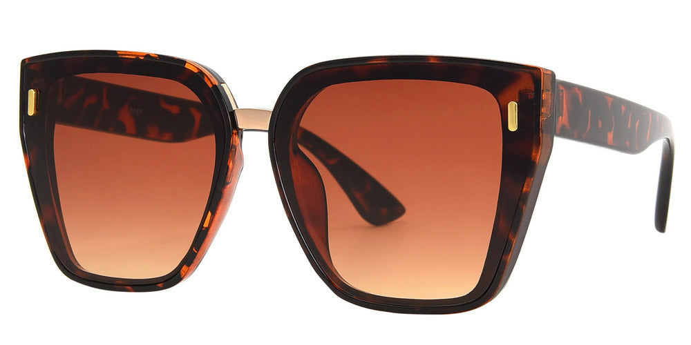 DS-8787 - Lentes de sol de plástico con mica plana y diseño contemporáneo