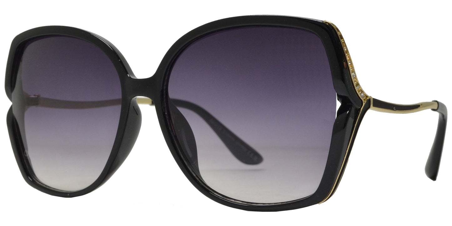 DS-8013 - Lentes plásticos con decorado de piedras brillantes